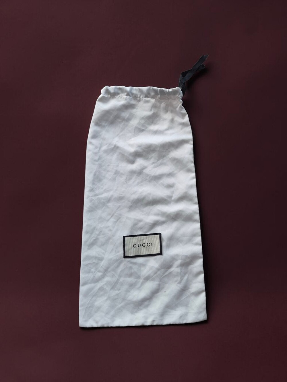 GUCCI Ivory Silk Dust Bag 8.25"x17"
